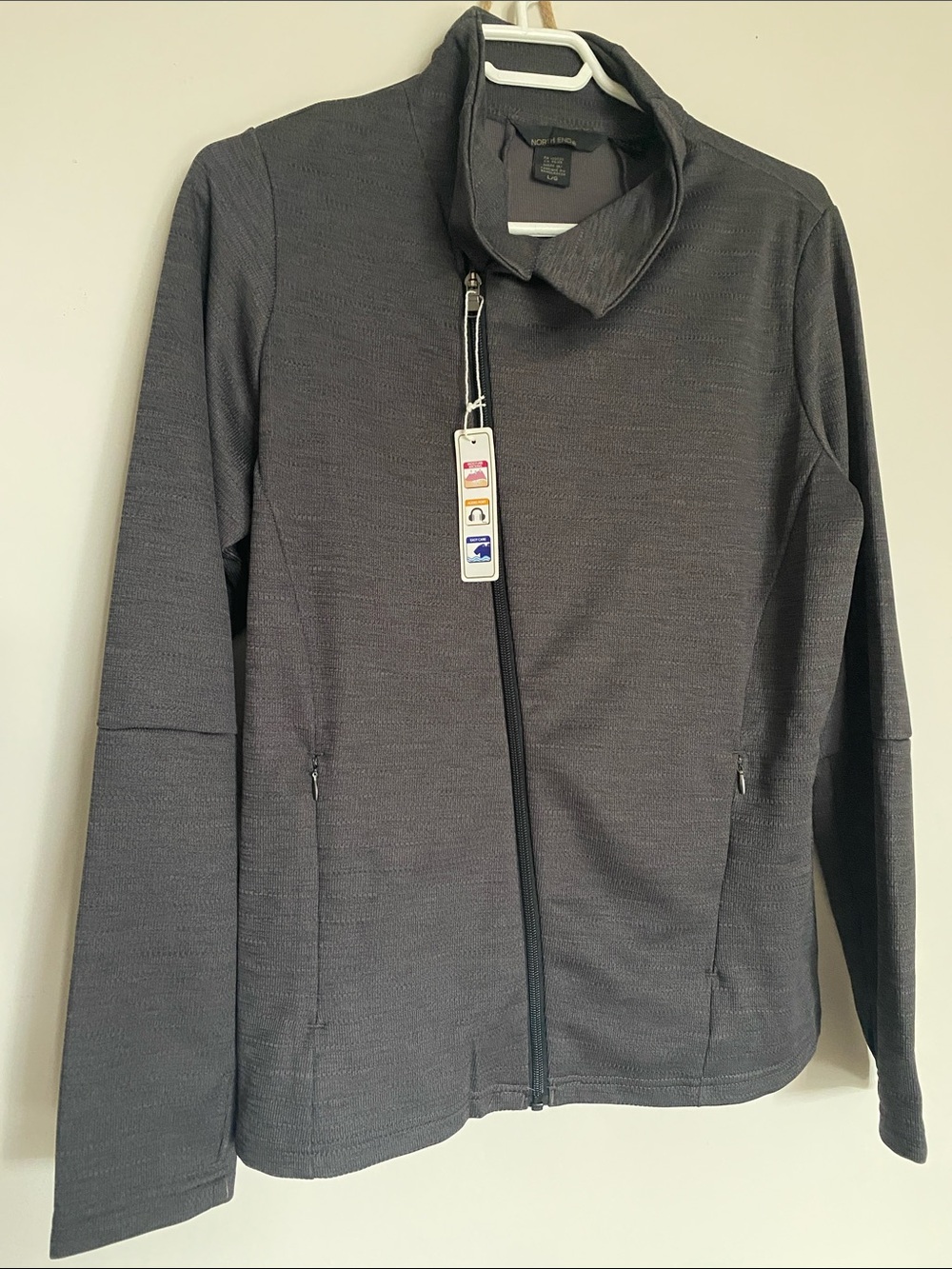 NEW🌈 North End Charcoal Zip-Front Jacket Ladies Clothes coat